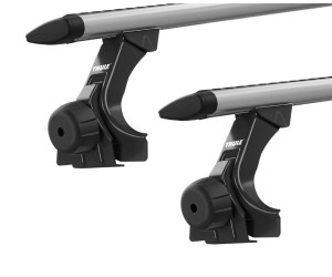 Багажник на водостоки Thule Wingbar Evo (15см) для Lada 2108; 2109; 21099; 2115 (mkI) 1984-2014 (TH 7111-9512)